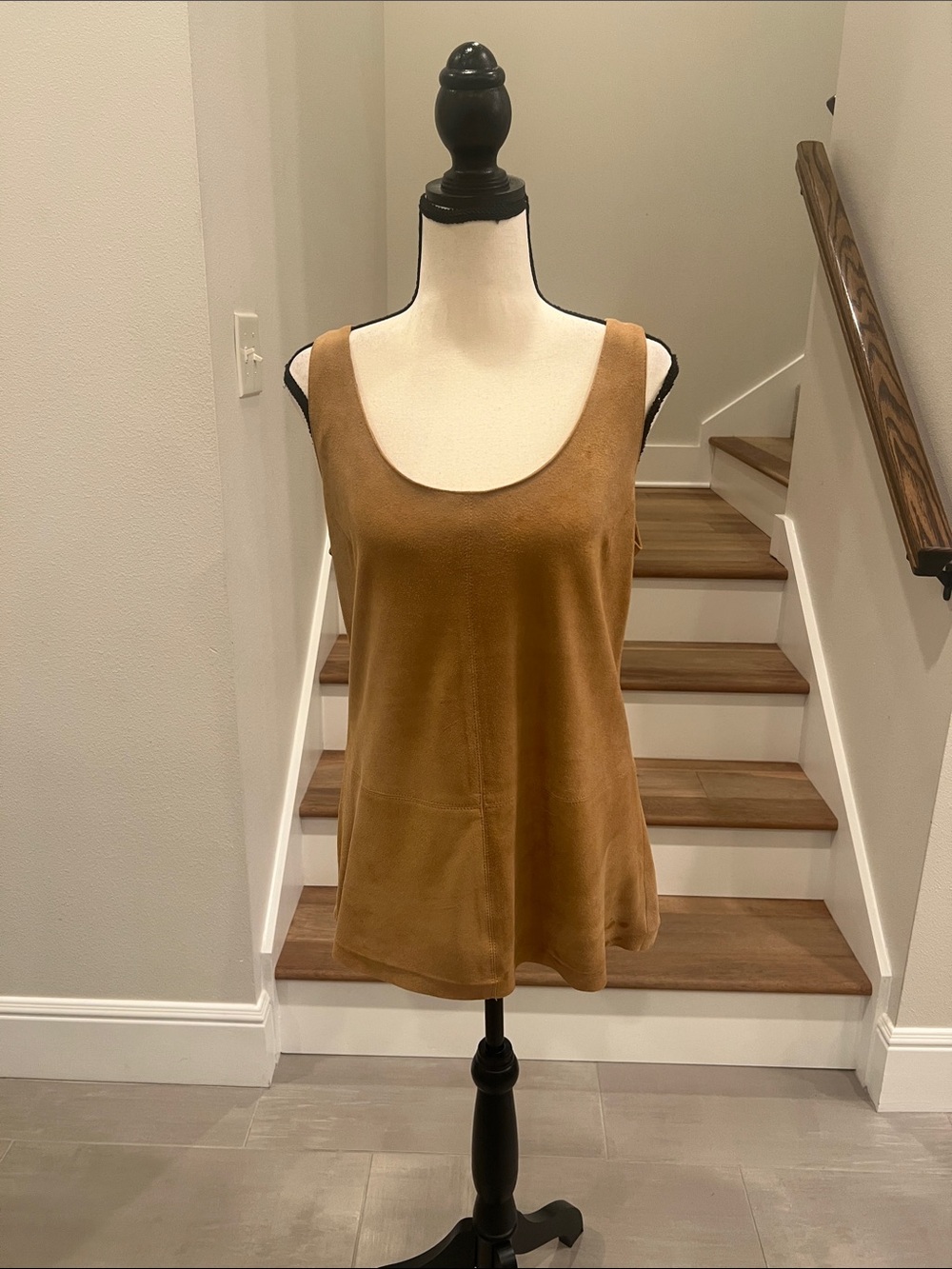 Women’s Authentic Suede Tank Top - Tan